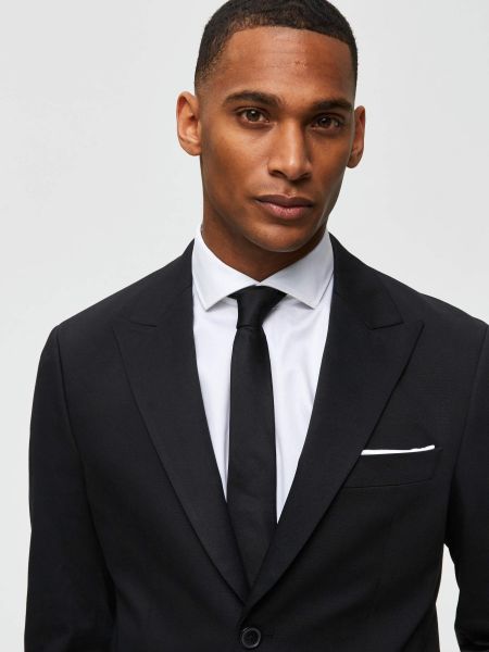 Homme Costumes & Blazers Black Selected Soie Cravate