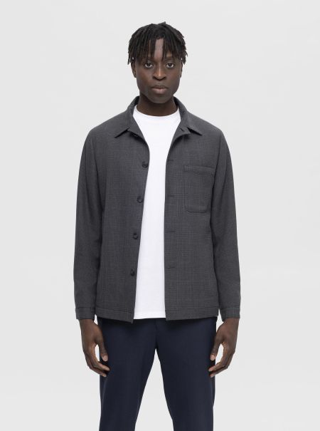 Homme Grey Melange Costumes & Blazers Hybride Blazer Selected