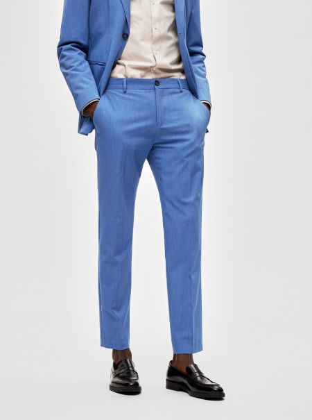 Selected Bright Cobalt Costumes & Blazers Coupe Slim Pantalon De Costume Homme