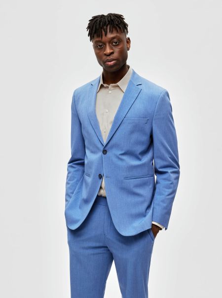 Selected Coupe Slim Blazer Homme Bright Cobalt Costumes & Blazers