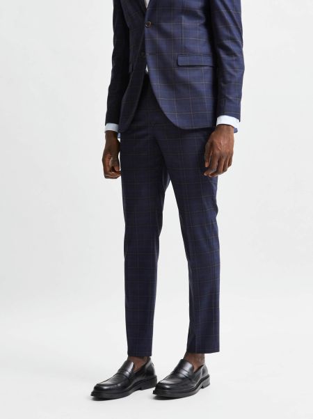 Homme Selected Costumes & Blazers Coupe Slim Pantalon Dark Blue