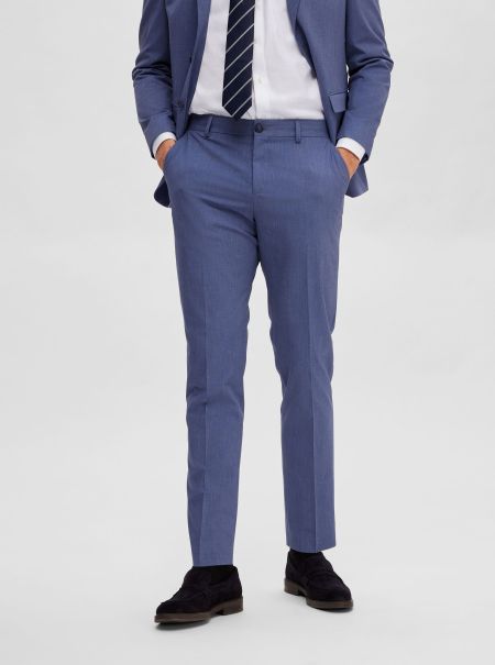 Costumes & Blazers Selected Moonlight Blue Coupe Slim Pantalon De Costume Homme
