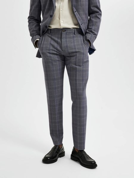 Homme Insignia Blue Selected Costumes & Blazers Carreaux Pantalon