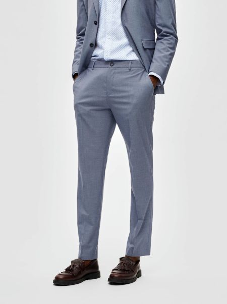 Selected Costumes & Blazers Homme Coupe Slim Pantalon Light Blue