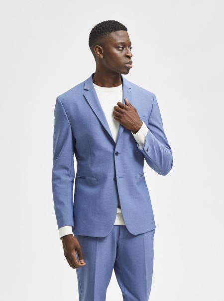 Selected Homme Slim Fit Blazer Costumes & Blazers Moonlight Blue
