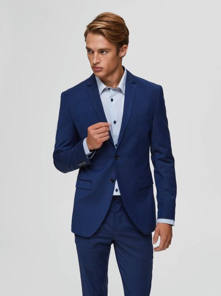 Blue Depths Coupe Slim Blazer Homme Selected Costumes & Blazers