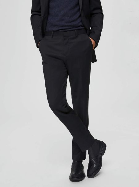 Selected Coupe Slim Pantalon Homme Costumes & Blazers Black