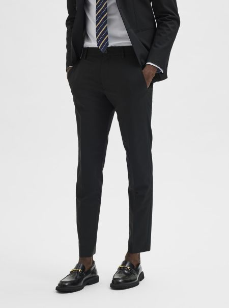 Homme Coupe Slim Pantalon Black Costumes & Blazers Selected
