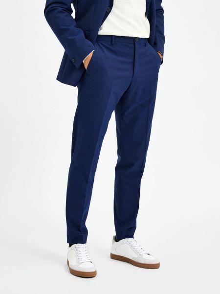Homme Selected 175 Coupe Slim Pantalon Blue Quartz Costumes & Blazers