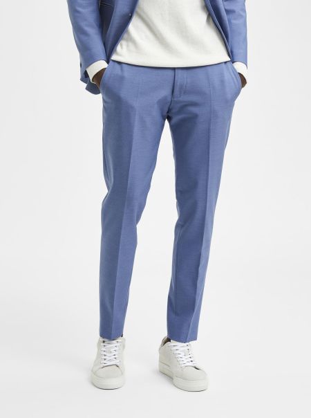 Coupe Slim Pantalon Homme Selected Costumes & Blazers Moonlight Blue