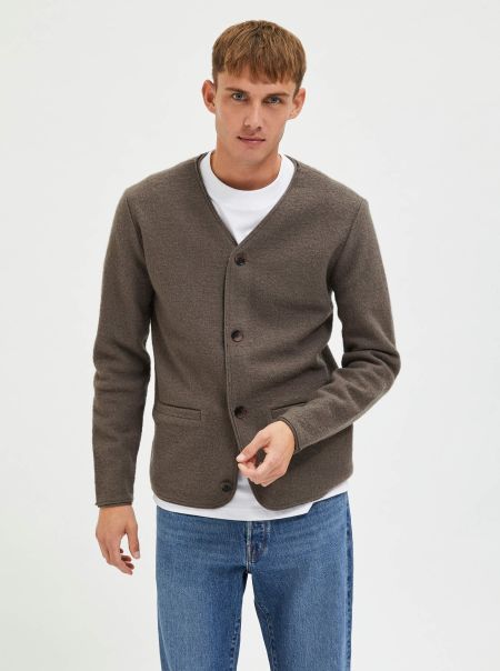 Tricots Selected Homme Morel Laine Cardigan