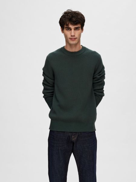 Green Gables Homme Selected Tricots Classique Pull En Maille