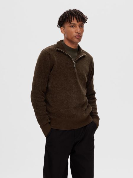 Col Montant Pullover Tricots Homme Selected Demitasse