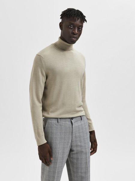 Col Montant Pull Tricots Pure Cashmere Selected Homme