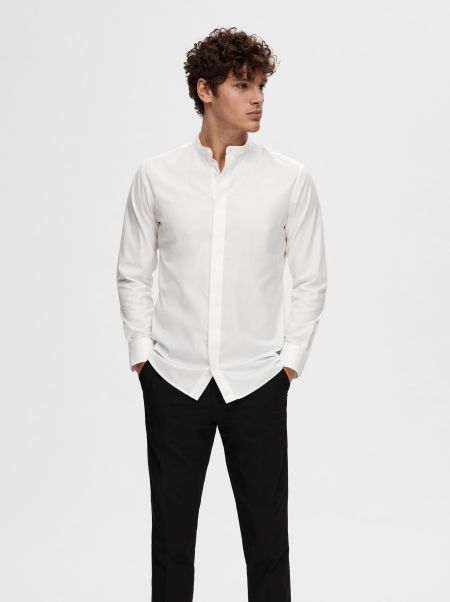 Selected Slim Fit Smoking Chemise Bright White Homme Chemises