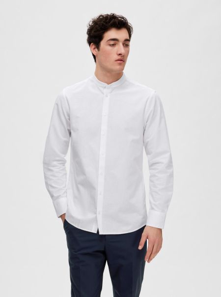 Selected Homme White Chemises Manches Longues Chemise