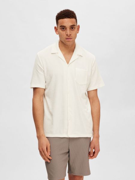 Terrycloth Chemise Chemises Selected Homme Egret