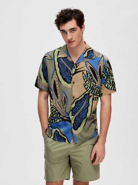 Homme Selected Chemises Incense Tropical Print Chemise