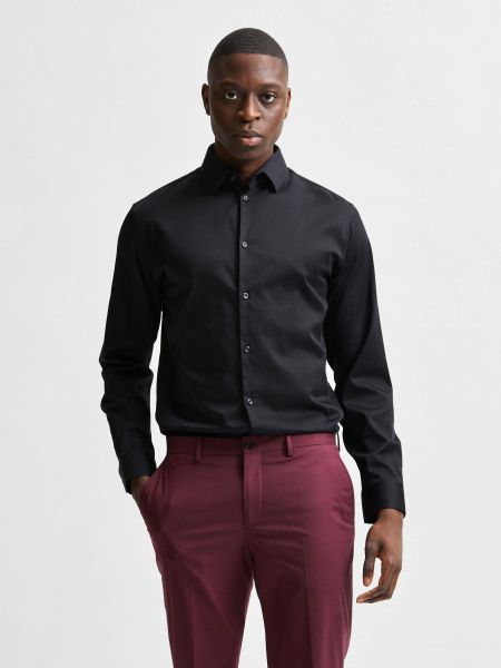 Black Homme Chemises Coupe Slim Chemise Selected