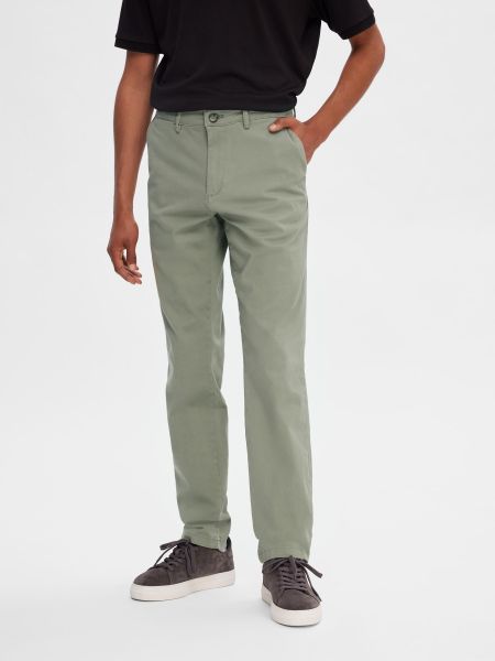 Pantalons 175 Slim Fit Flex Chinos Homme Vetiver Selected