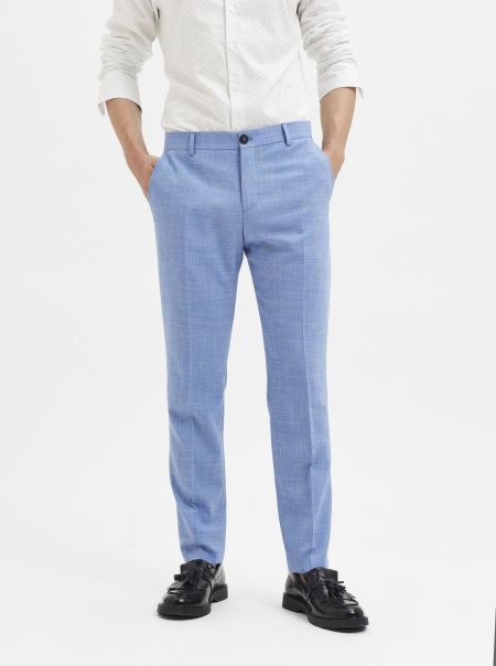 Coupe Slim Pantalon De Costume Selected Homme Light Blue Pantalons