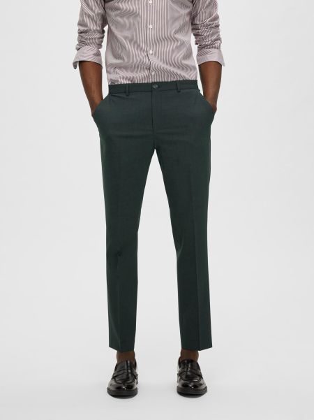 Selected 175 Coupe Slim Pantalon Homme Pantalons Dark Green