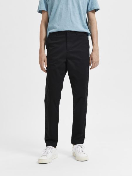 Pantalons Homme Black Selected 172 Slim Tapered Fit Flex Chinos