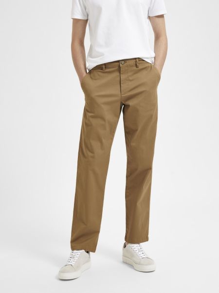 Pantalons 196 Jambe Droite Chinos Homme Ermine Selected