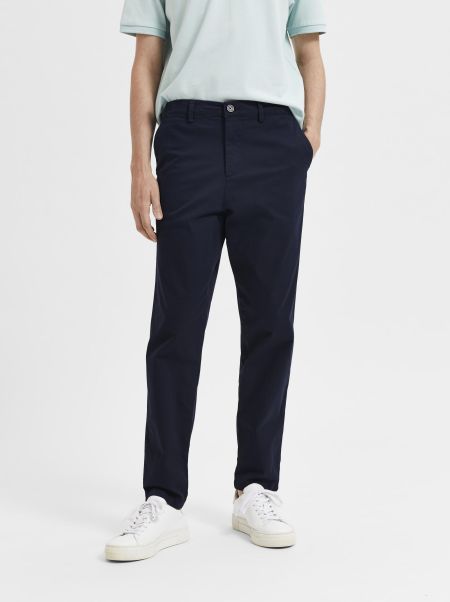 Selected Homme Dark Sapphire 172 Slim Tapered Fit Flex Chinos Pantalons