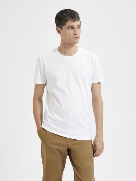 T-Shirts Homme Bright White Classique T-Shirt Selected