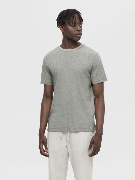 Homme Manches Courtes T-Shirt T-Shirts Selected Dark Olive