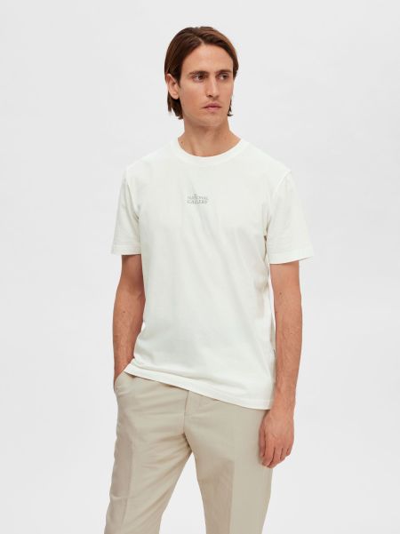 Egret T-Shirts Imprimé National Gallery T-Shirt Homme Selected