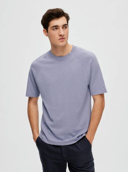 En Maille T-Shirt Languid Lavender T-Shirts Selected Homme