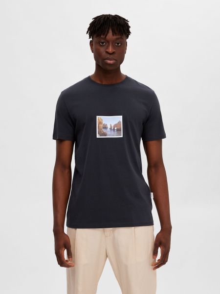 T-Shirts Selected Imprimé Graphique T-Shirt Phantom Homme