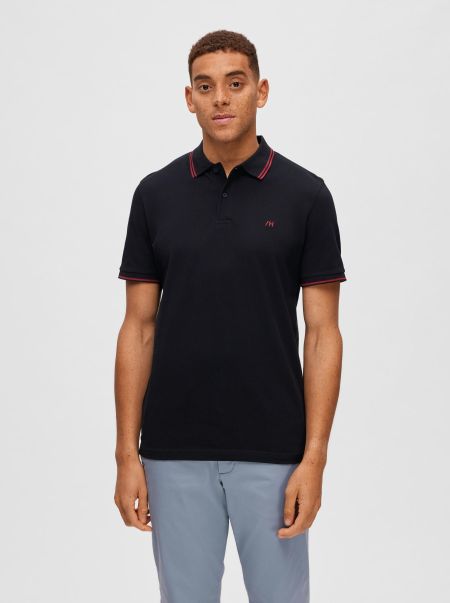 Homme Polos Manches Courtes Polo Black Selected