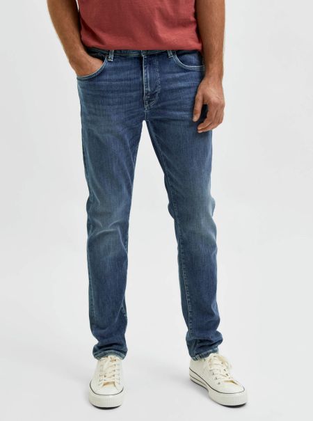 Light Blue Denim Jeans 175 Jean Slim Selected Homme