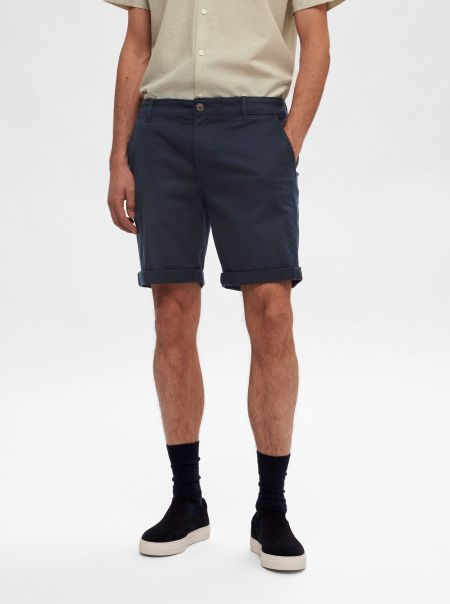 Selected Dark Sapphire Homme Coupe Slim Short Chino Shorts