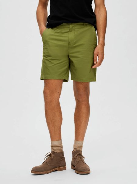 Olive Branch Selected Shorts Homme Coupe Confort Short