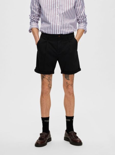 Black Shorts Classique Short Chino Homme Selected