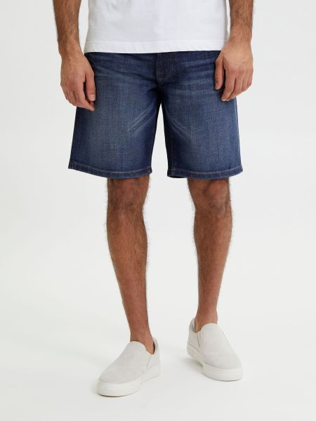 Shorts Homme Medium Blue Denim Selected Confort Extensible Short