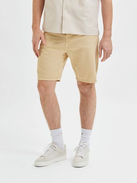 Coupe Large Shorts En Jean Sand Shorts Selected Homme