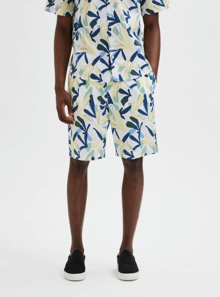 Selected Shorts Coupe Ample Bermuda Cloud Dancer Homme