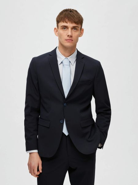 Homme Selected Accessoires Sky Blue Classique Cravate
