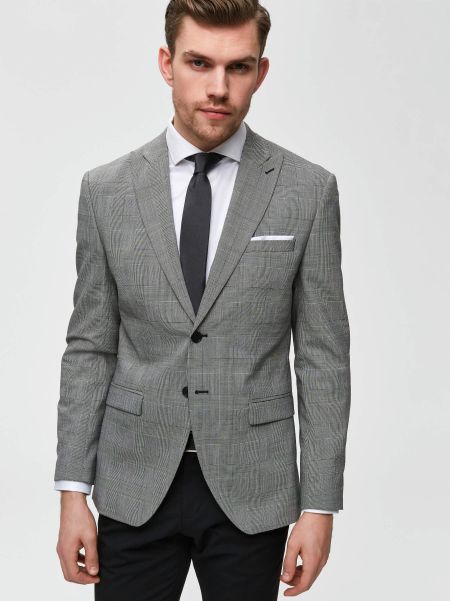 Grey Selected Homme Soie Cravate Accessoires
