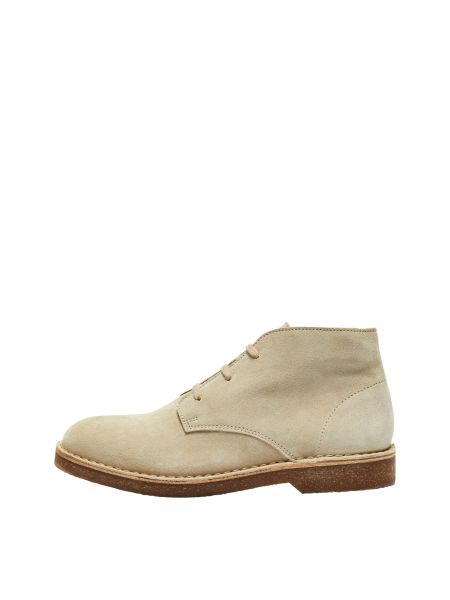 Selected Daim Bottes Chaussures Homme Oatmeal