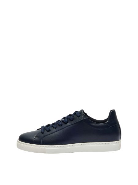 Selected Cuir Baskets Dark Navy Homme Chaussures