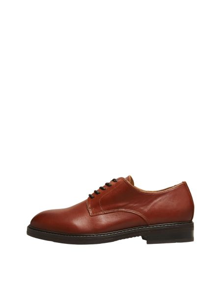 Chaussures Selected Cuir Chaussures Derby Homme Cognac